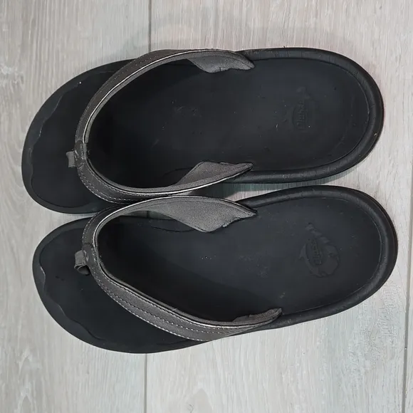 Olukai Women Ohana Thong Leather Sandals Slide shoes sz 8