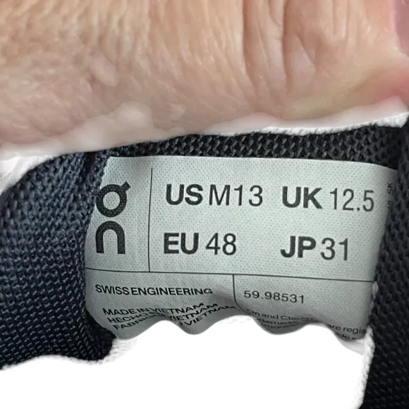 On Running Men Shoes Size 13