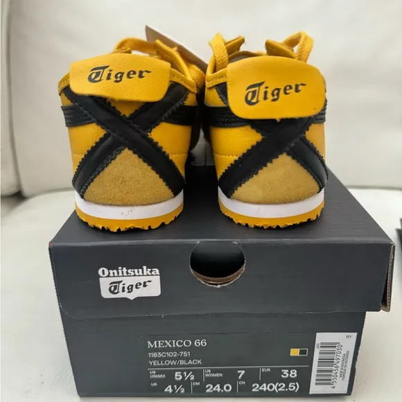 Onitsuka Tiger Mexico 66 Sneaker Shoes in yellow black Kill Bill/ New with box