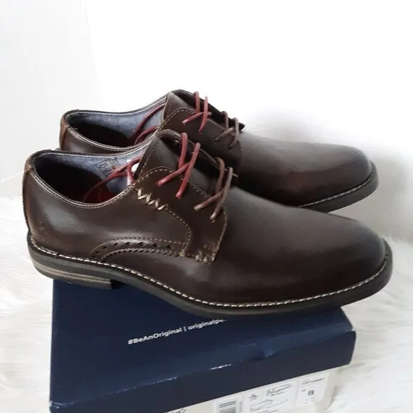 Original Penguin Walters Men's US Size 8M Oxford Brown Dress Leather Shoes