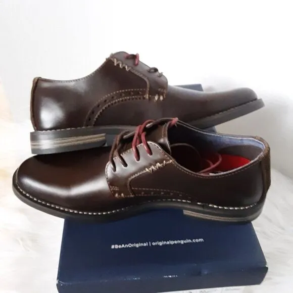 Original Penguin Walters Men's US Size 8M Oxford Brown Dress Leather Shoes