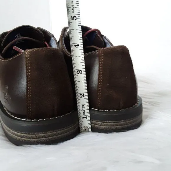 Original Penguin Walters Men's US Size 8M Oxford Brown Dress Leather Shoes