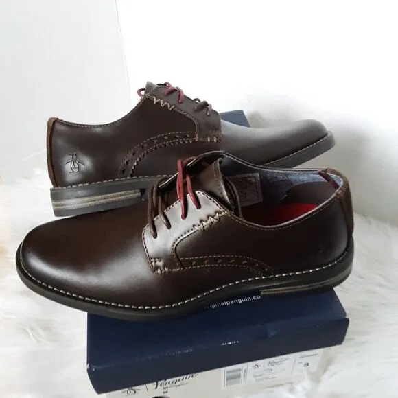 Original Penguin Walters Men's US Size 8M Oxford Brown Dress Leather Shoes