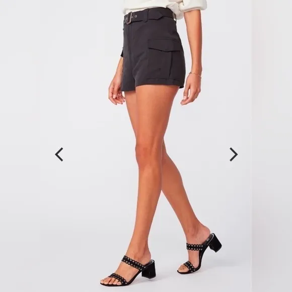 Paige Denim Carolina Belted Black Shorts 💕