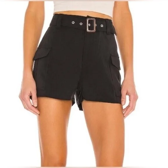 Paige Denim Carolina Belted Black Shorts 💕