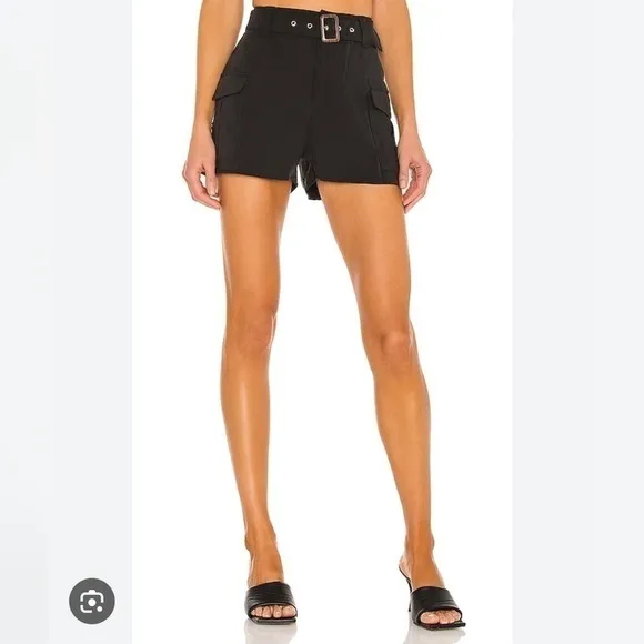 Paige Denim Carolina Belted Black Shorts 💕