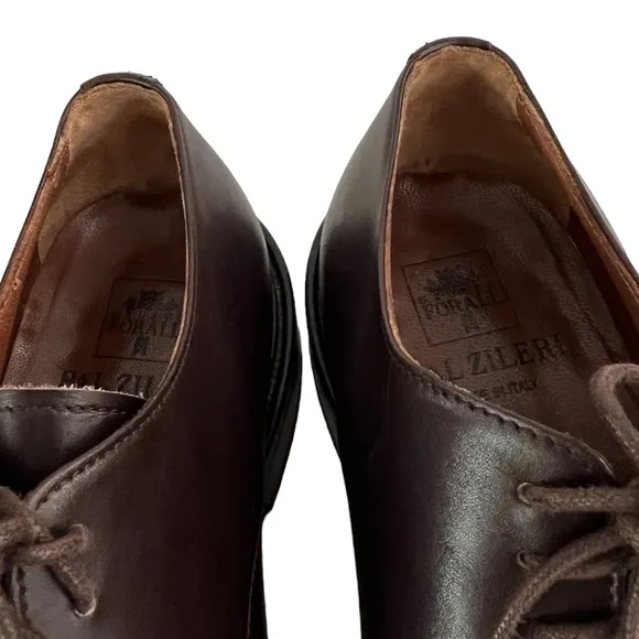PAL ZILERI Men's Dark Brown Lace Up Oxford Dress Shoes ~ Size 8
