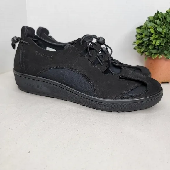 Pandere Saturday working leather women adjustable shoes black 10