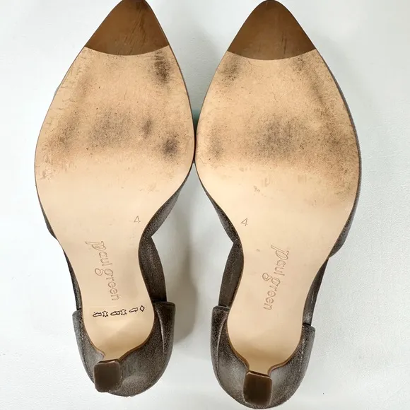 Paul Green Char D’orsay Pumps The Day Maker Smoked Brush Leather Heels SZ 6.5