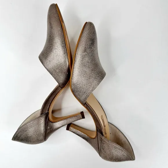 Paul Green Char D’orsay Pumps The Day Maker Smoked Brush Leather Heels SZ 6.5
