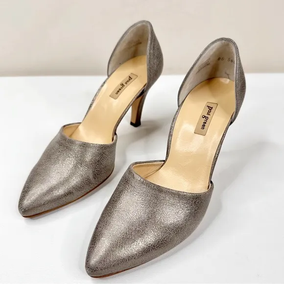 Paul Green Char D’orsay Pumps The Day Maker Smoked Brush Leather Heels SZ 6.5