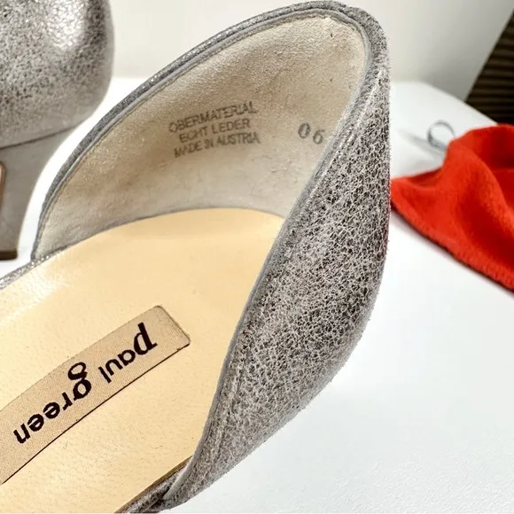 Paul Green Char D’orsay Pumps The Day Maker Smoked Brush Leather Heels SZ 6.5
