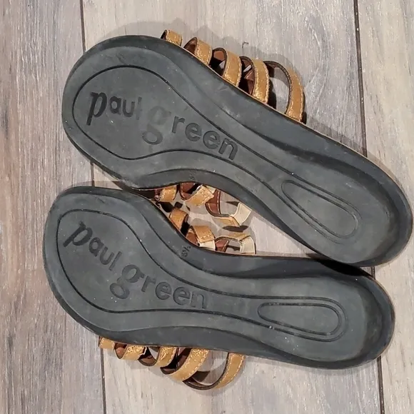 Paul Green Wilma munched sandals flats flip flop Strappy sz UK 5.5 US 8