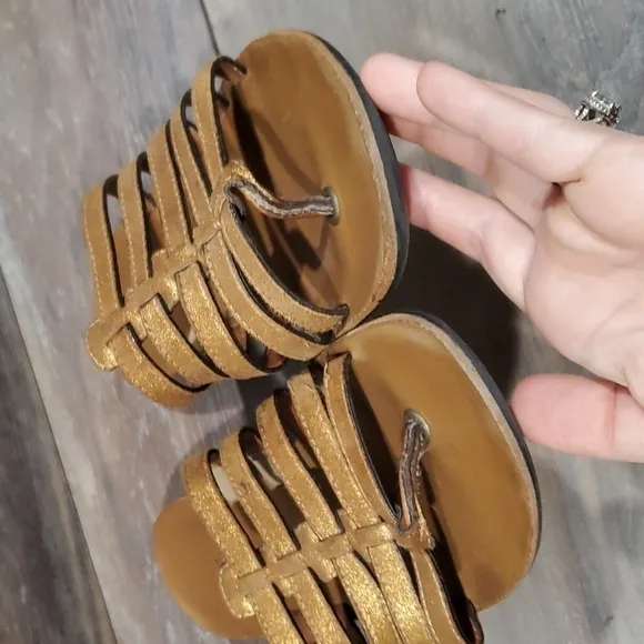 Paul Green Wilma munched sandals flats flip flop Strappy sz UK 5.5 US 8