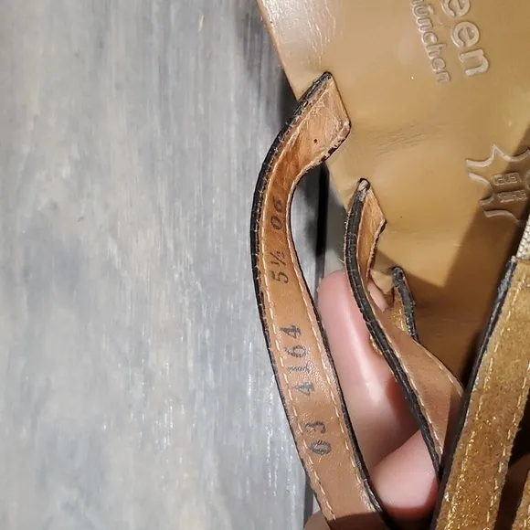 Paul Green Wilma munched sandals flats flip flop Strappy sz UK 5.5 US 8