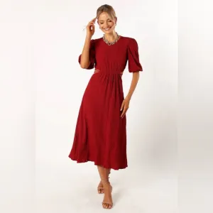 Petal &amp; Pup textured strappy open back midi dress nwot