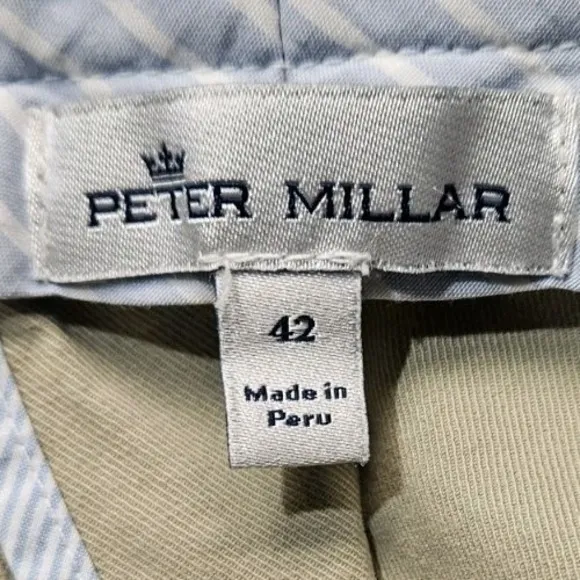 Peter Millar Shorts 3 Pair Mens 42 Beige Khaki Flat Front Chino Golf Casual