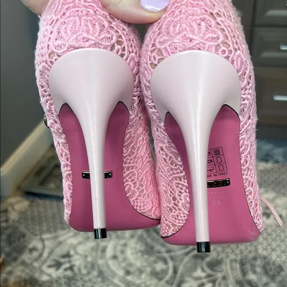 Pink Lace Women Shoes