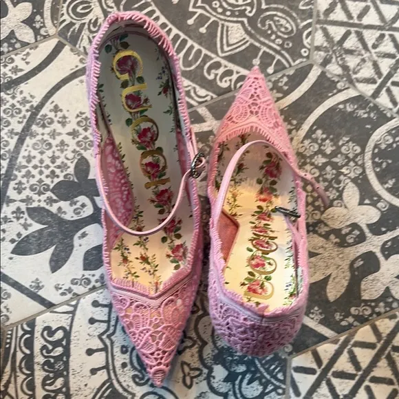 Pink Lace Women Shoes