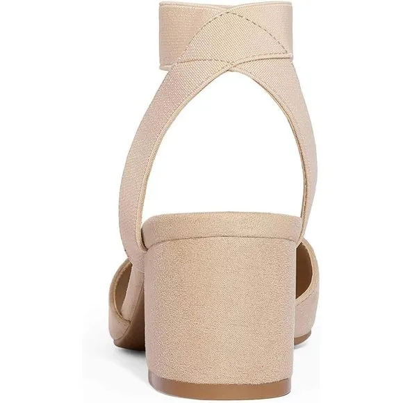 Pointed Toe Low Chunky Heels Pump Shoes anti-slip outsole Adjustable Buckle