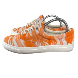Polo Ralph Lauren Orange Tie Dye Sneakers Harpoon Casual Shoes Men's Size 8