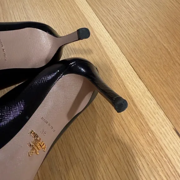 Prada Black Patent Leather Pumps size 38