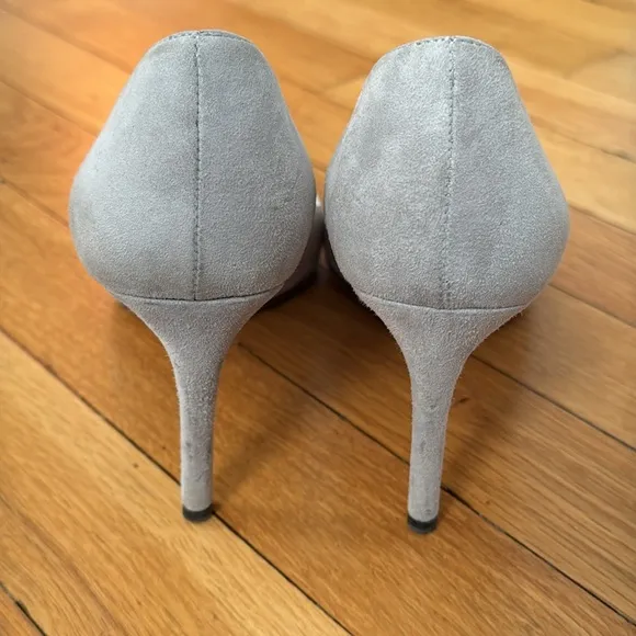 Prada Gray Suede Pointed Toe Pumps