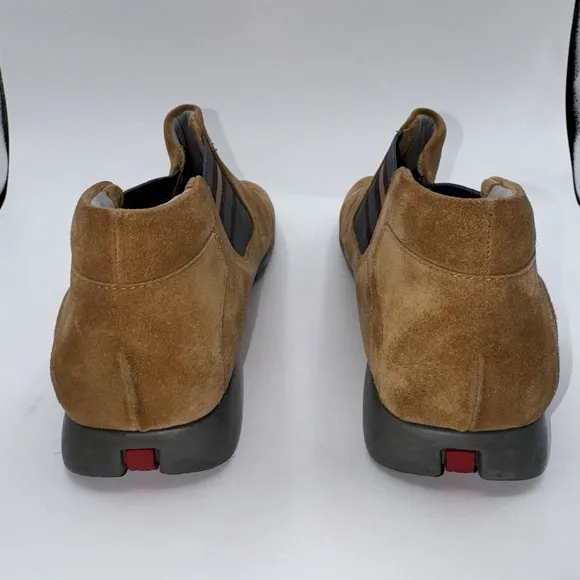 Prada Women's Sz 40 CALZATURE DONNA 'DAINO BROWN' Suede Ankle Bootie Shoes US 9‎
