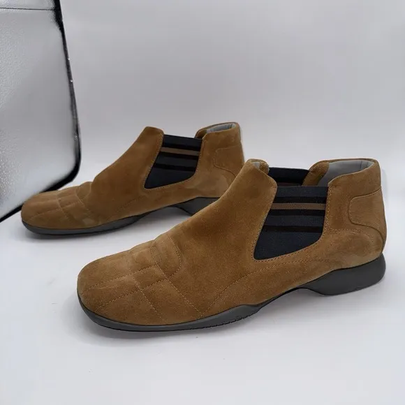 Prada Women's Sz 40 CALZATURE DONNA 'DAINO BROWN' Suede Ankle Bootie Shoes US 9‎