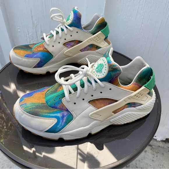 Pre- Owned Men Nike Air Huarache Run Running Shoes AQ0533-100 Size 13