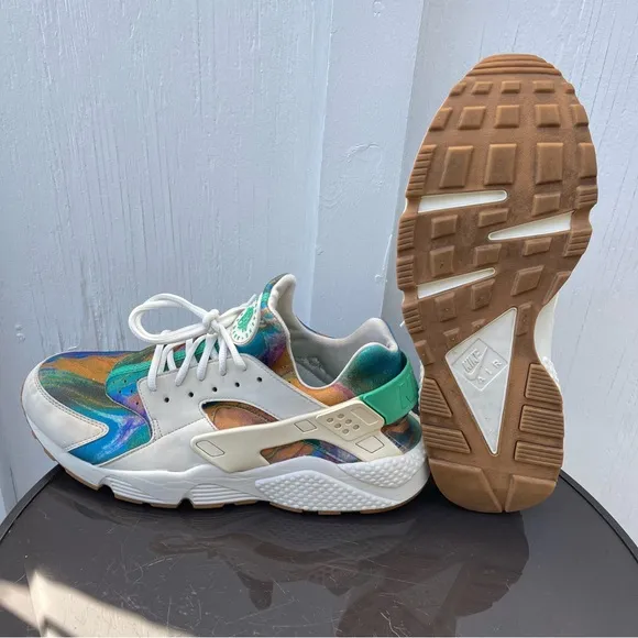 Pre- Owned Men Nike Air Huarache Run Running Shoes AQ0533-100 Size 13