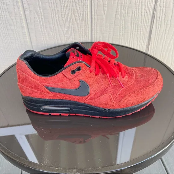 Pre- Owned Men Nike Air Max 1 Pimiento Shoes Red 512033-610 Size 8
