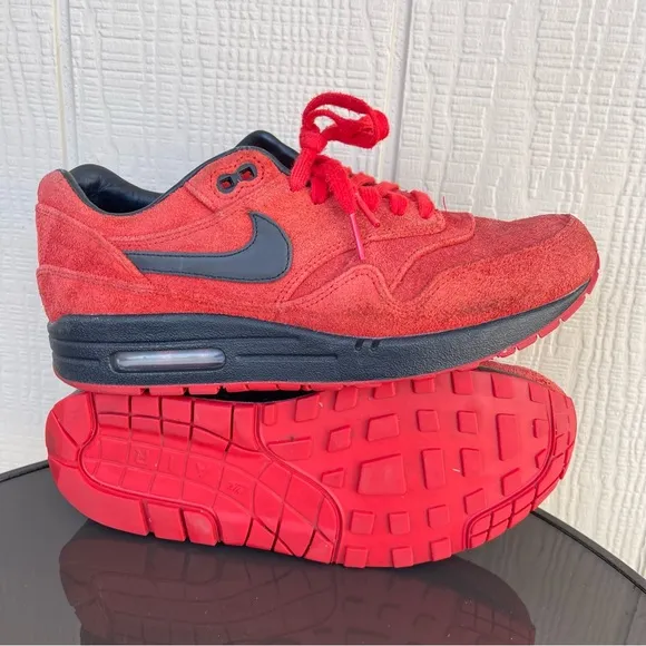 Pre- Owned Men Nike Air Max 1 Pimiento Shoes Red 512033-610 Size 8