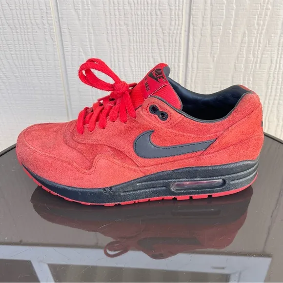 Pre- Owned Men Nike Air Max 1 Pimiento Shoes Red 512033-610 Size 8