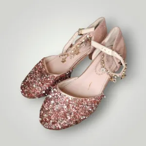 princess Kids Girls Dress Pumps Glitter Sequins Princess Low Heels Mary Jane