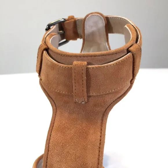 Proenza Schouler Suede T Strap Wedge Sandal Pumps