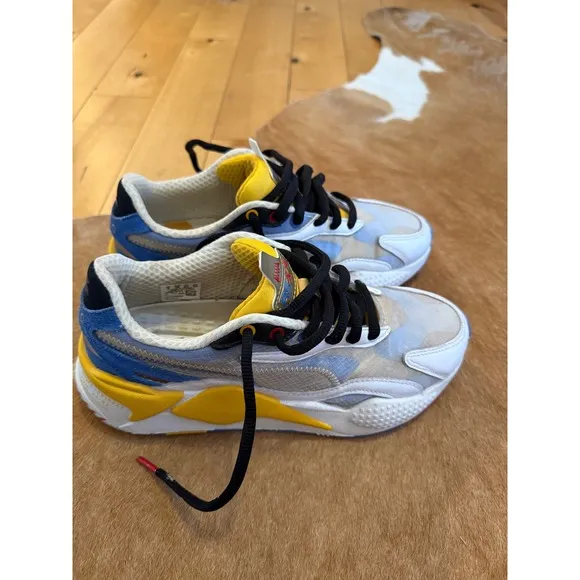 Puma RS-X Sonic the Hedgehog Sneakers Athletic Shoes Blue Yellow Size 6C