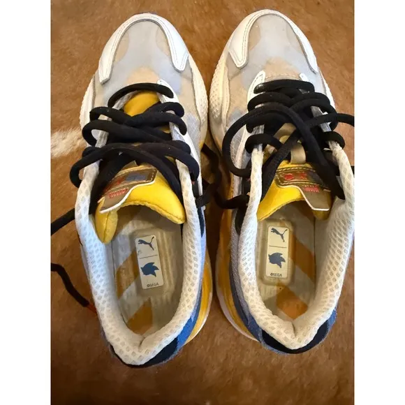 Puma RS-X Sonic the Hedgehog Sneakers Athletic Shoes Blue Yellow Size 6C