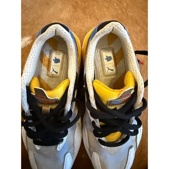 Puma RS-X Sonic the Hedgehog Sneakers Athletic Shoes Blue Yellow Size 6C