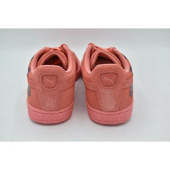 Puma Womens Size 7 Suede TOL Graphic Shell Pink Floral Shoes Sneakers