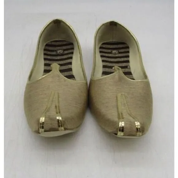 Punjabi Mojaris For Men Ethnic Handmade Wedding Sherwani Shoes Size 8