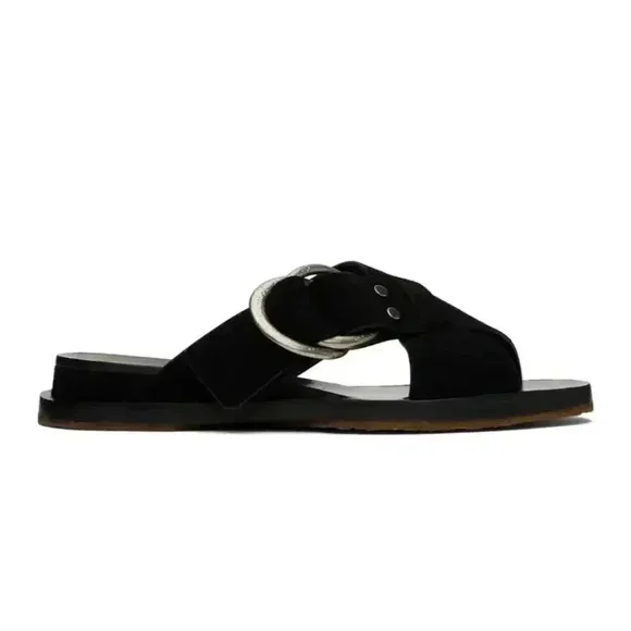 Rag &amp; Bone Women's Black Cross Strap Slide Sandals size 9
