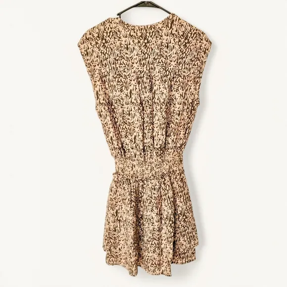 Rails Angelina Dress – Size S – Tan Abstract Print – NWT