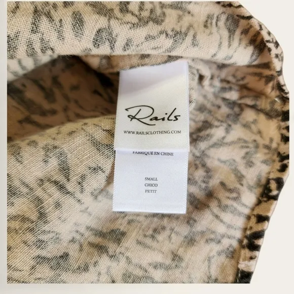 Rails Angelina Dress – Size S – Tan Abstract Print – NWT