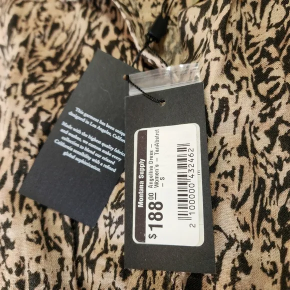 Rails Angelina Dress – Size S – Tan Abstract Print – NWT