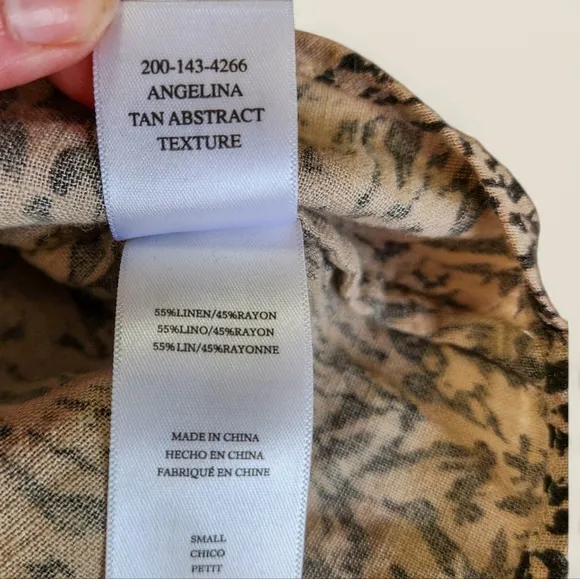 Rails Angelina Dress – Size S – Tan Abstract Print – NWT