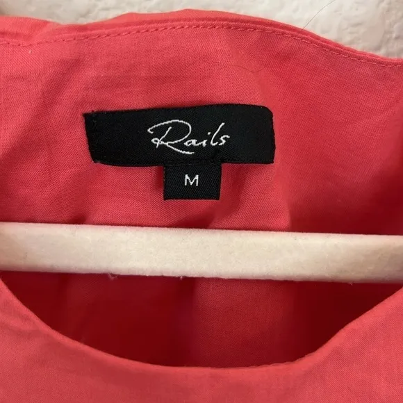 Rails Yvette Side Cutout Cinched Waist Cutout Dress Size M In Spiced Coral