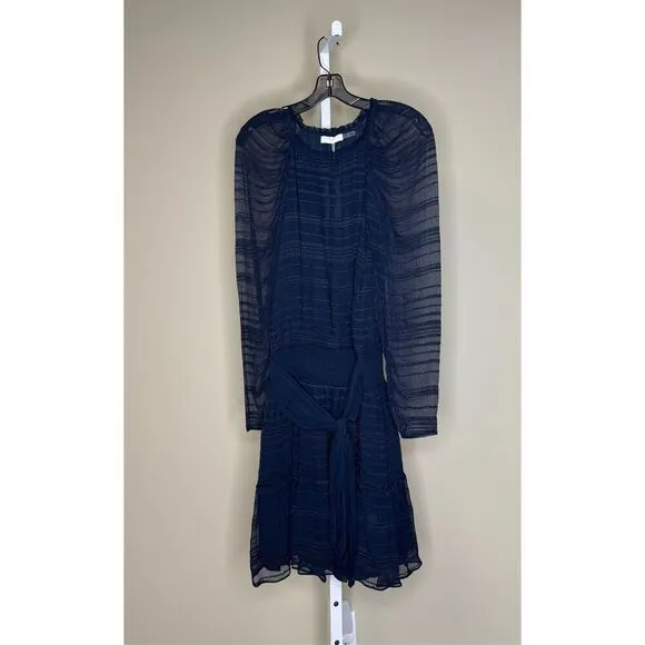 Ramy Brook NWT Parker Tiered Mini Dress in Navy Size S