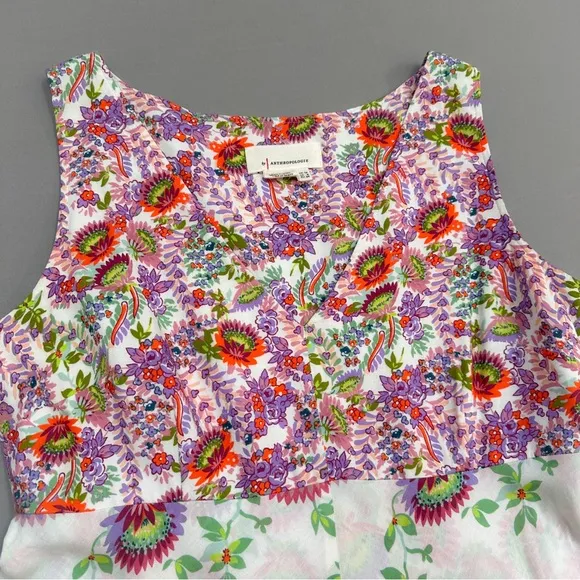 RARE! Anthropologie Analise midi length fairy hem birds of paradise dress, 8.