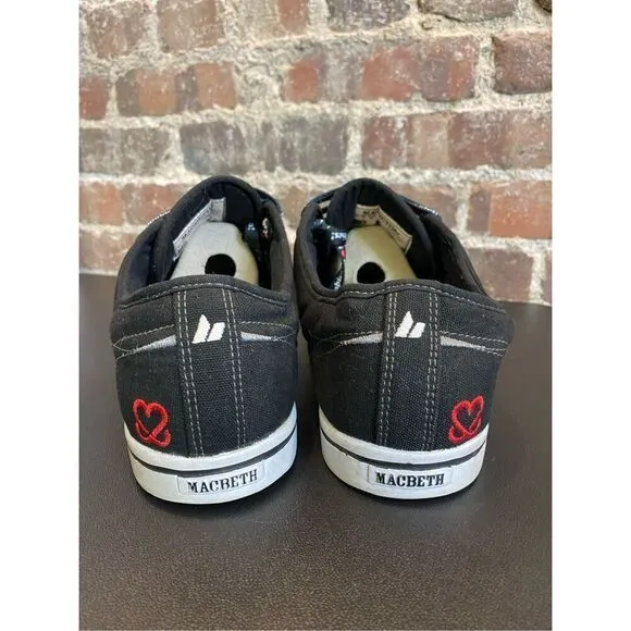 rare MACBETH X MANCHESTER “Keep-a-Breast” Black Sneaker Shoes Size 12 EUR 46